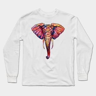 Colorful Elephant Long Sleeve T-Shirt